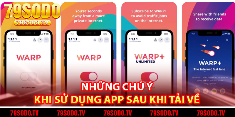 Những chú ý khi sử dụng app sau khi tải về 